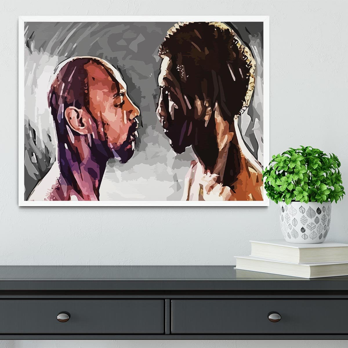 Marvin Hagler v Thomas Hearns Framed Print - Canvas Art Rocks -6