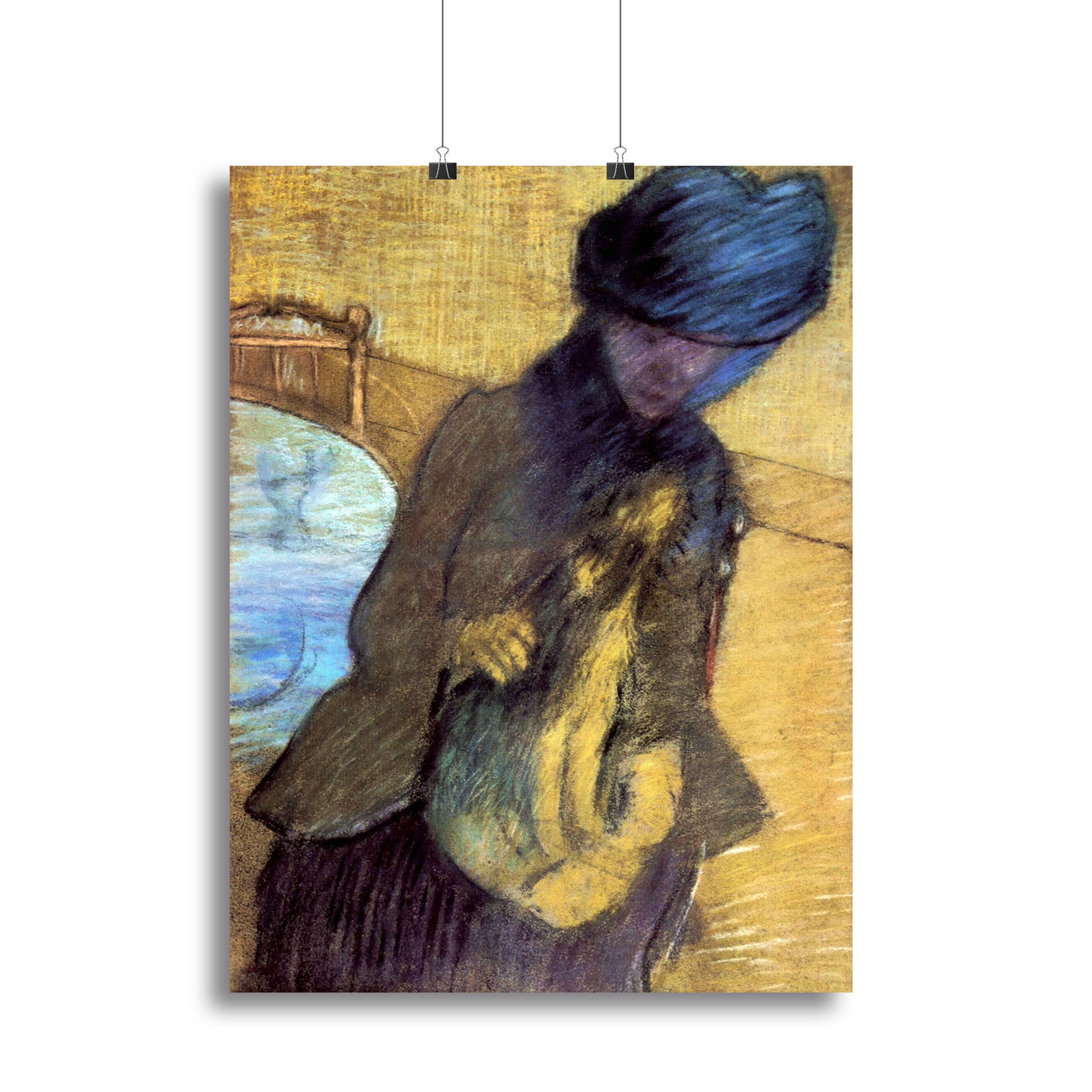 Mary Cassatt with her dog by Degas Canvas Print or Poster