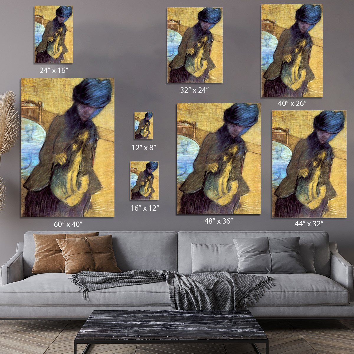 Mary Cassatt with her dog by Degas Canvas Print or Poster