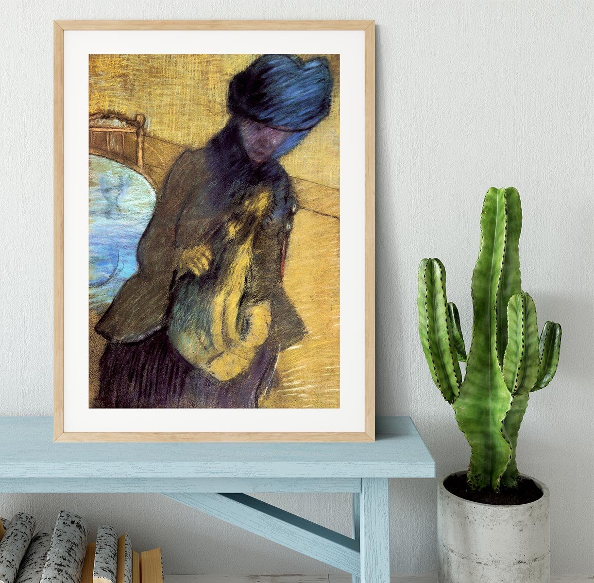 Mary Cassatt with her dog by Degas Framed Print - Canvas Art Rocks - 3