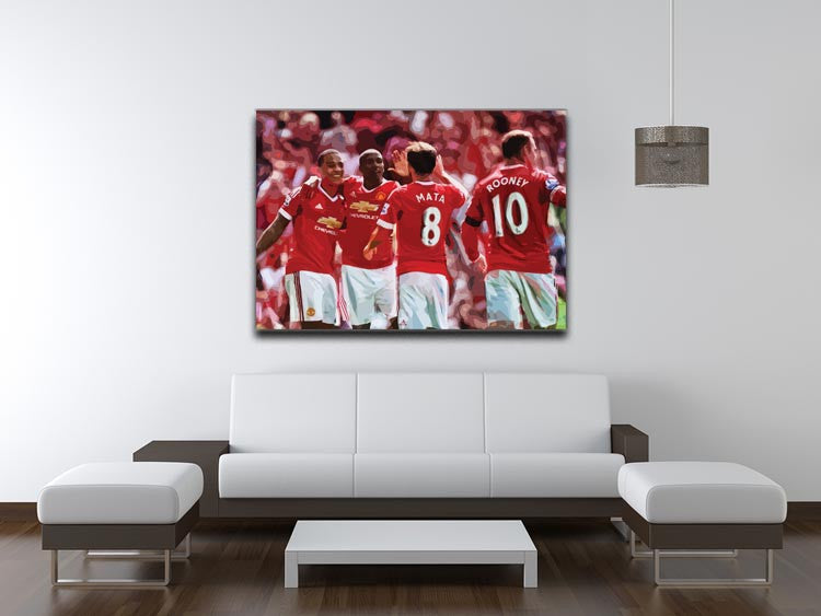 Juan Mata and Wayne Rooney Print - Canvas Art Rocks - 4