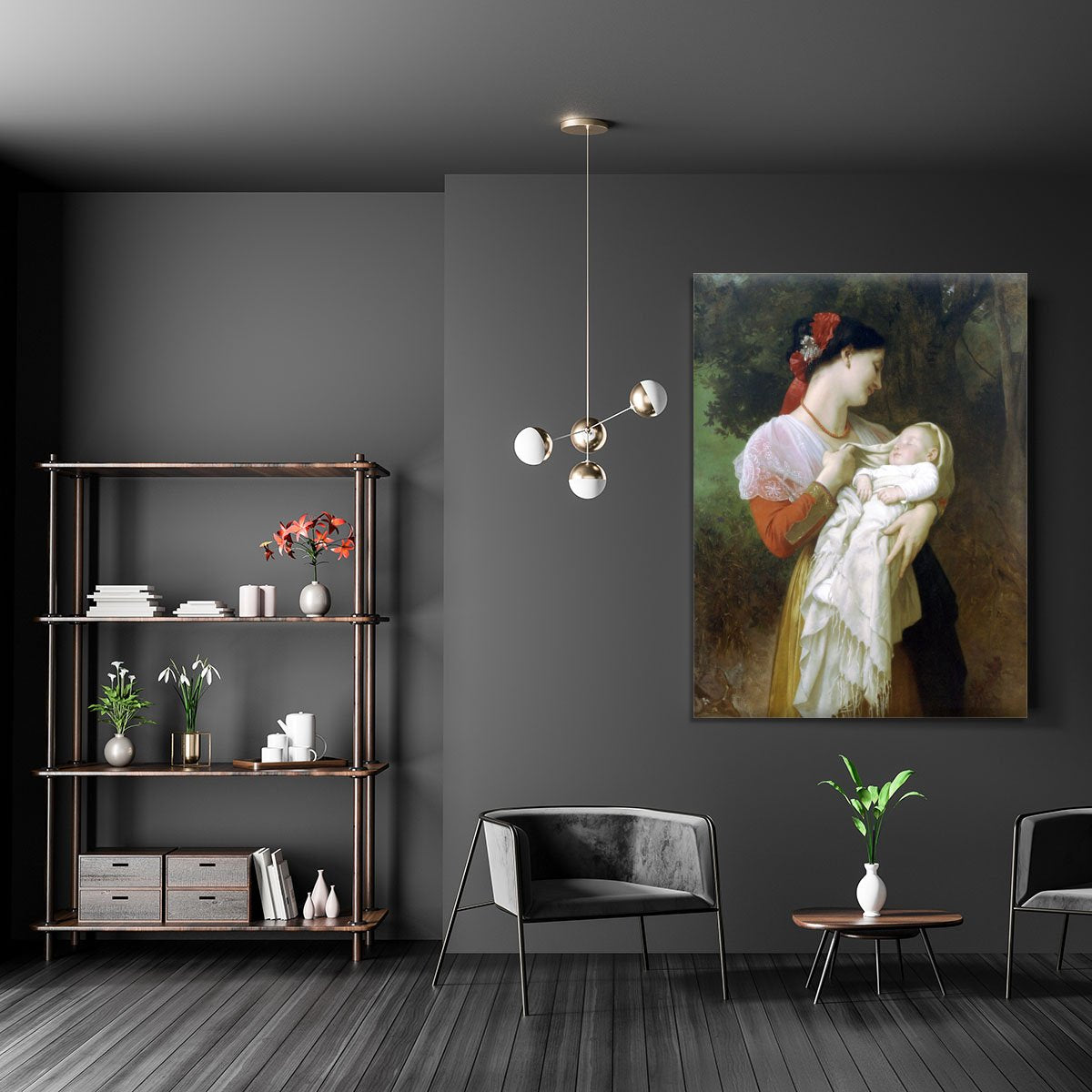 Maternal Admiration By Bouguereau Canvas Print or Poster