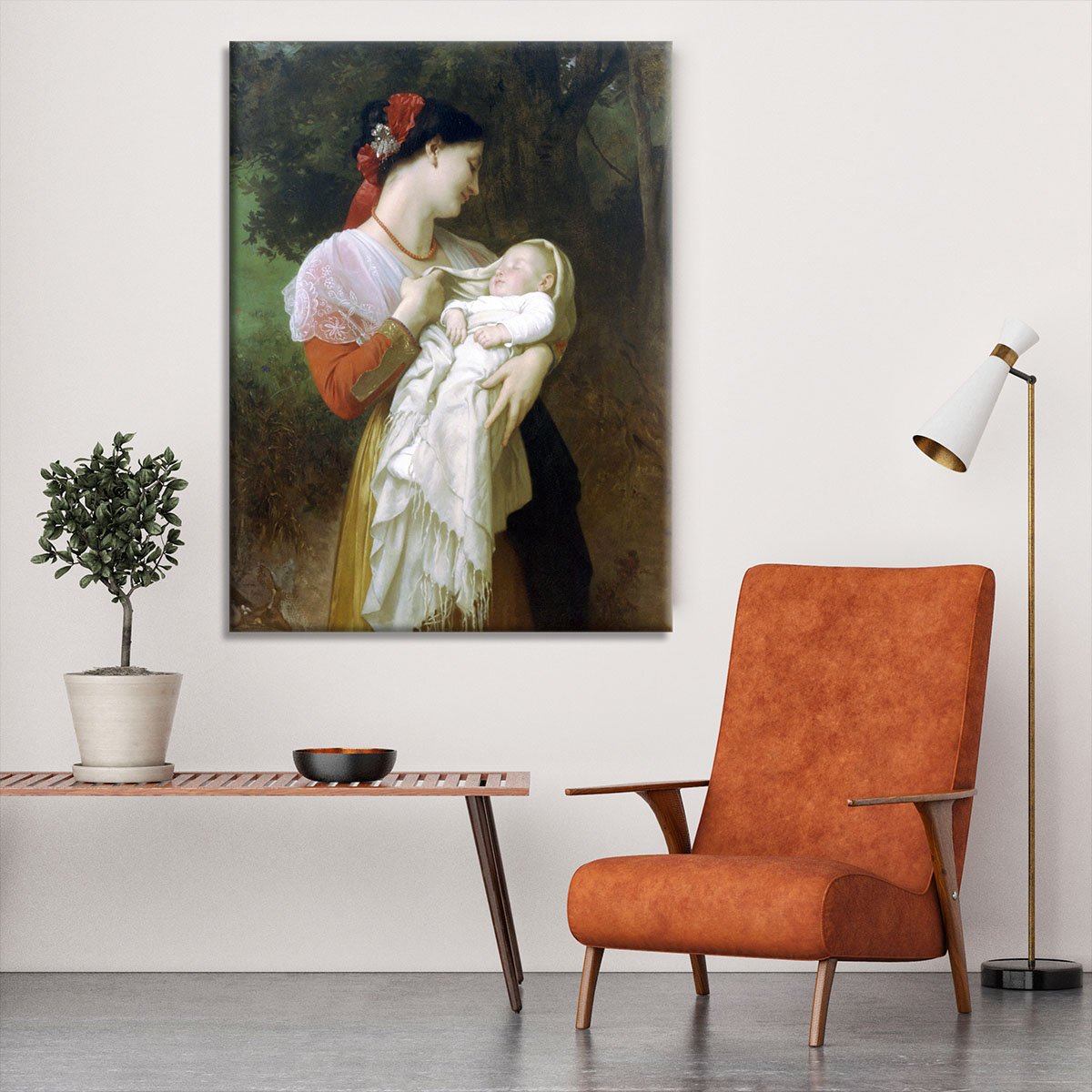 Maternal Admiration By Bouguereau Canvas Print or Poster