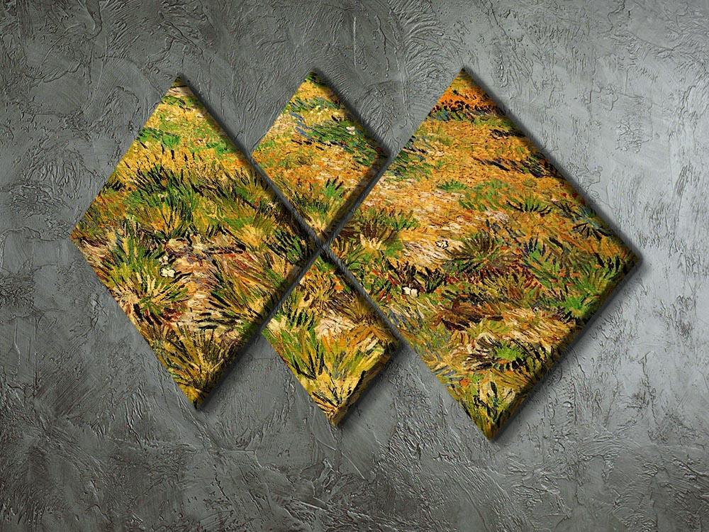 Meadow in the Garden of Saint-Paul Hospital by Van Gogh 4 Square Multi Panel Canvas - Canvas Art Rocks - 2