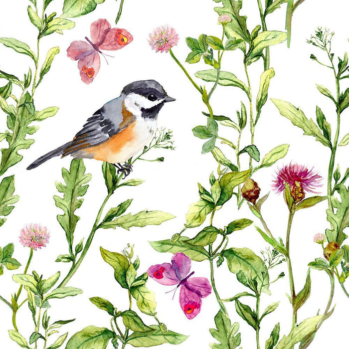 Meadow with butterflies Wall Mural Wallpaper