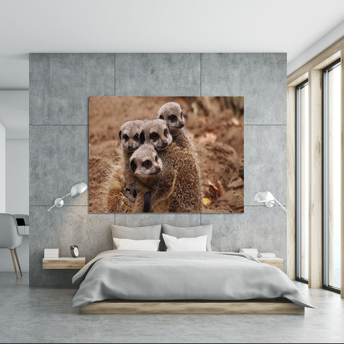 Meerkat family Canvas Print or Poster