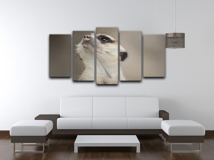 Meerkat looking up 5 Split Panel Canvas - Canvas Art Rocks - 3