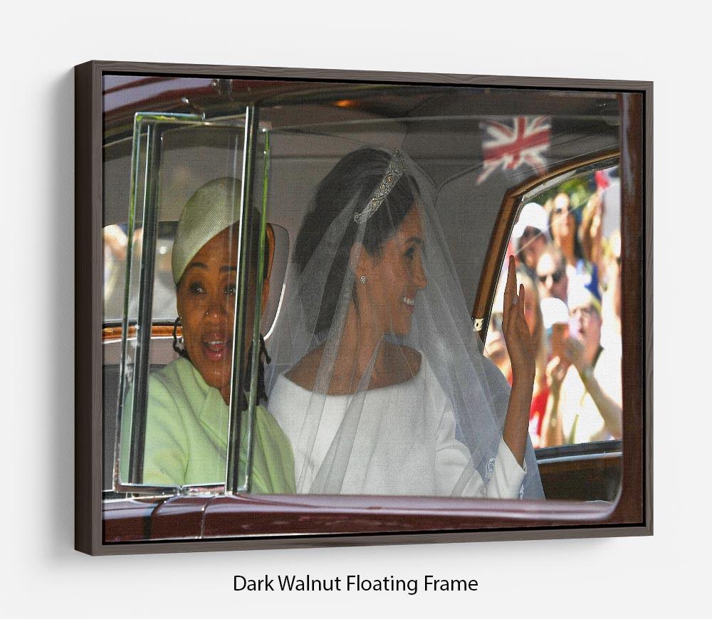 Meghan Markle and her mother arrive at the wedding Floating Frame Canvas
