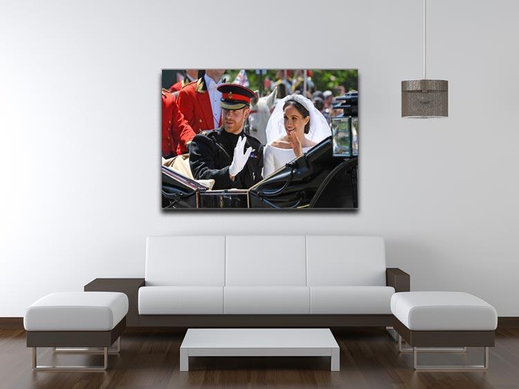 Meghan and Prince Harry greet the crowds Canvas Print or Poster - Canvas Art Rocks - 4