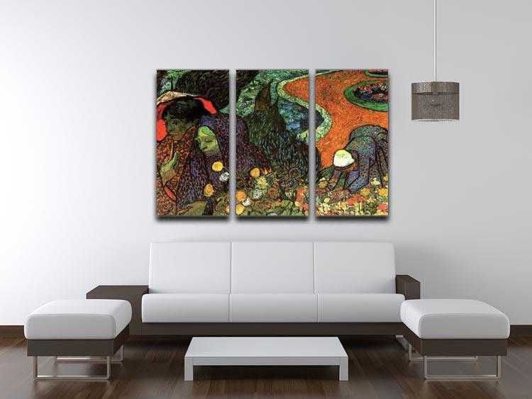 Memory of the Garden at Etten by Van Gogh 3 Split Panel Canvas Print - Canvas Art Rocks - 4