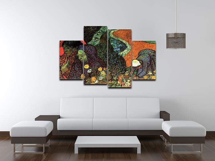 Memory of the Garden at Etten by Van Gogh 4 Split Panel Canvas - Canvas Art Rocks - 3