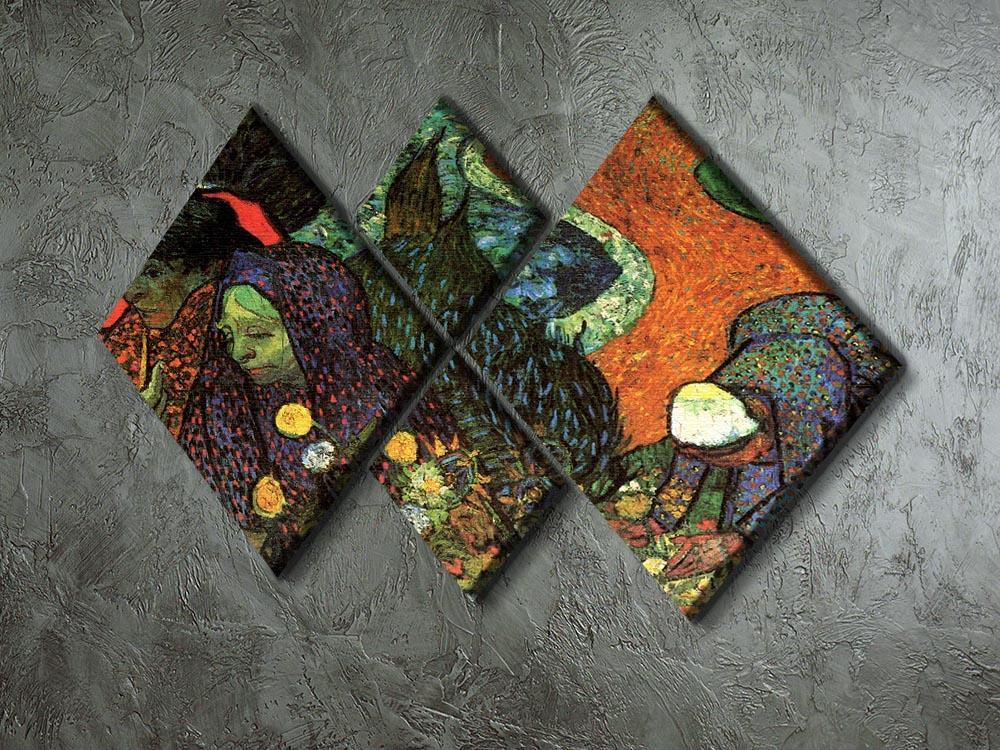 Memory of the Garden at Etten by Van Gogh 4 Square Multi Panel Canvas - Canvas Art Rocks - 2