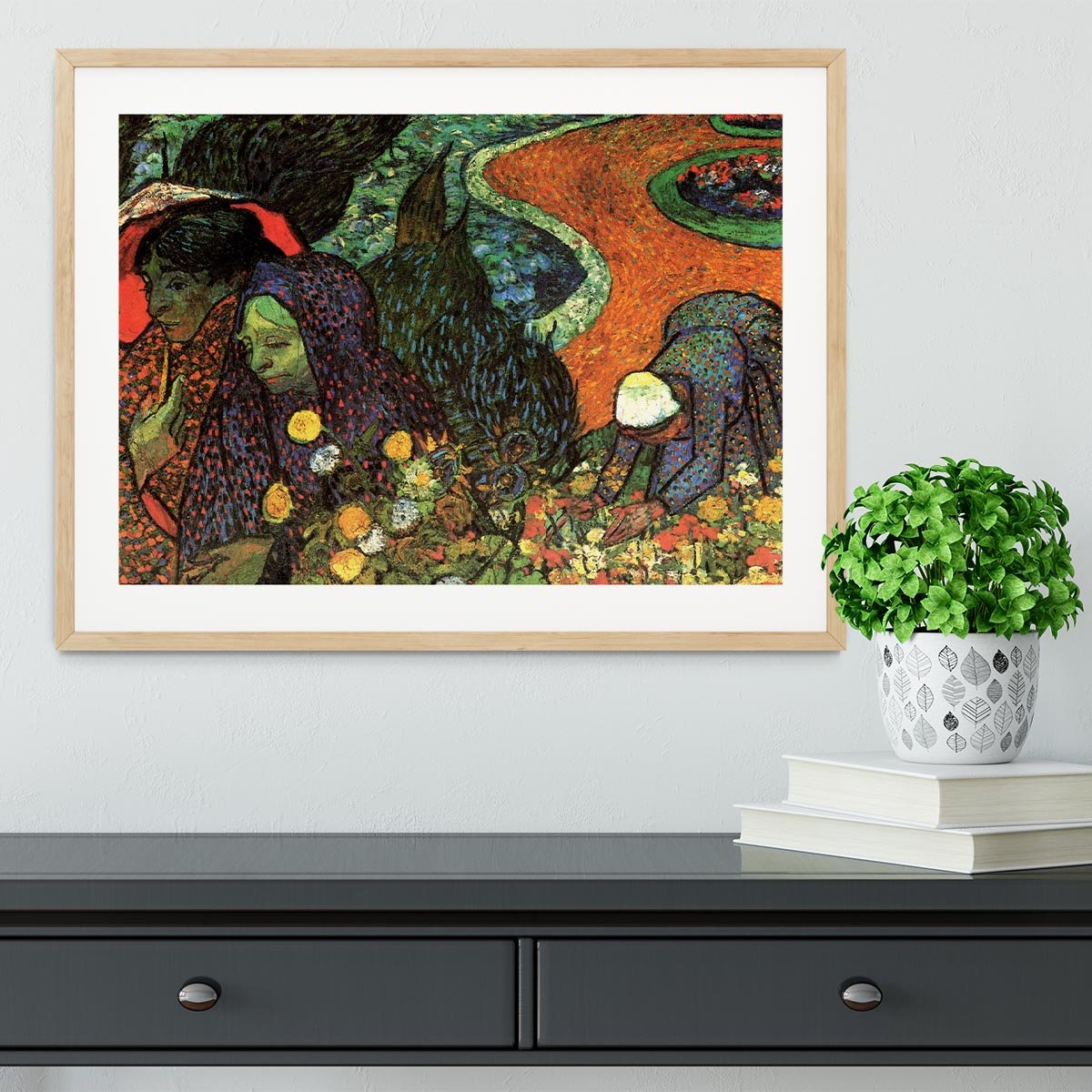 Memory of the Garden at Etten by Van Gogh Framed Print - Canvas Art Rocks - 3