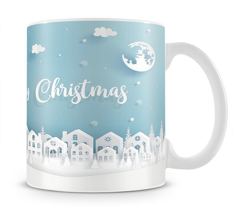 Merry Christmas Town Mug - Canvas Art Rocks - 1