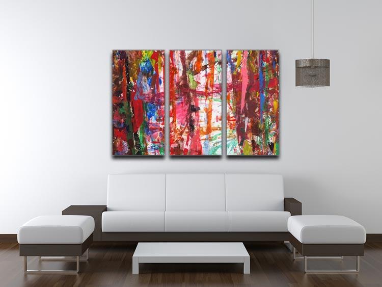 Messy Art 3 Split Panel Canvas Print - Canvas Art Rocks - 3