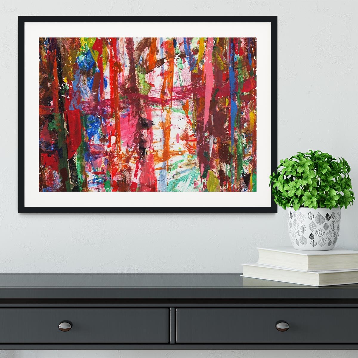 Messy Art Framed Print - Canvas Art Rocks - 1