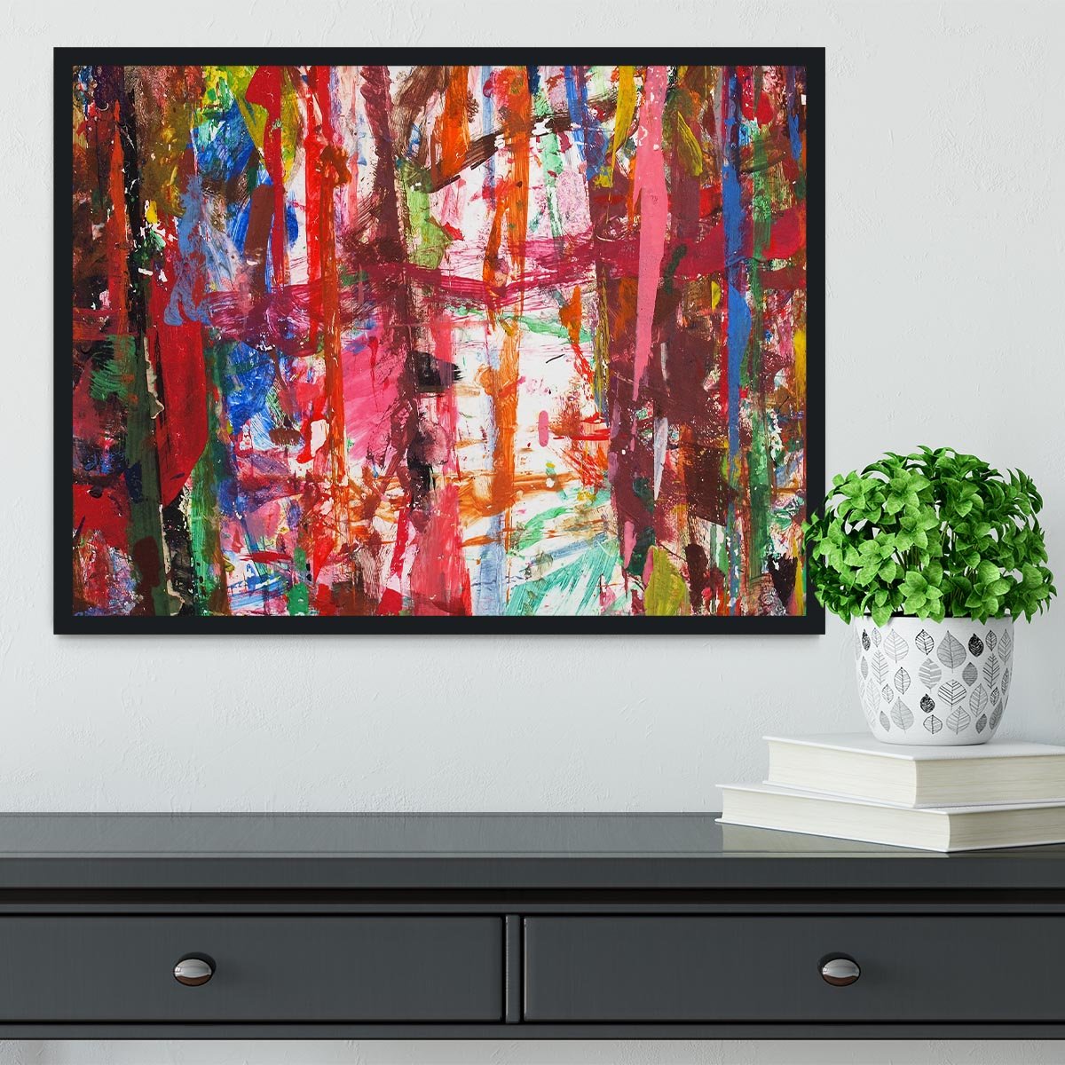 Messy Art Framed Print - Canvas Art Rocks - 2