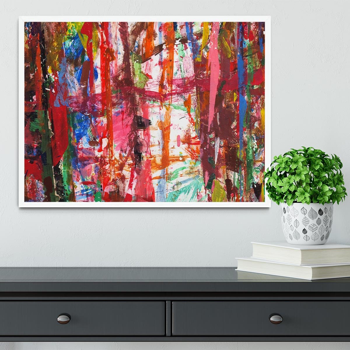 Messy Art Framed Print - Canvas Art Rocks -6