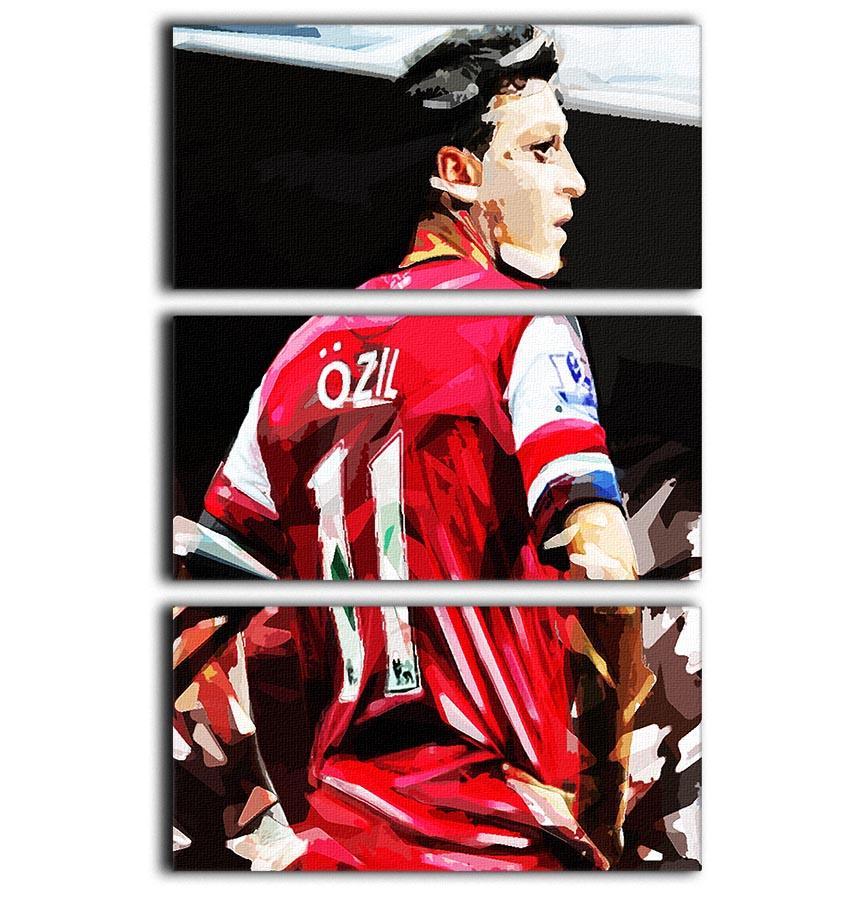 Mesut Ozil 3 Split Panel Canvas Print - Canvas Art Rocks - 1