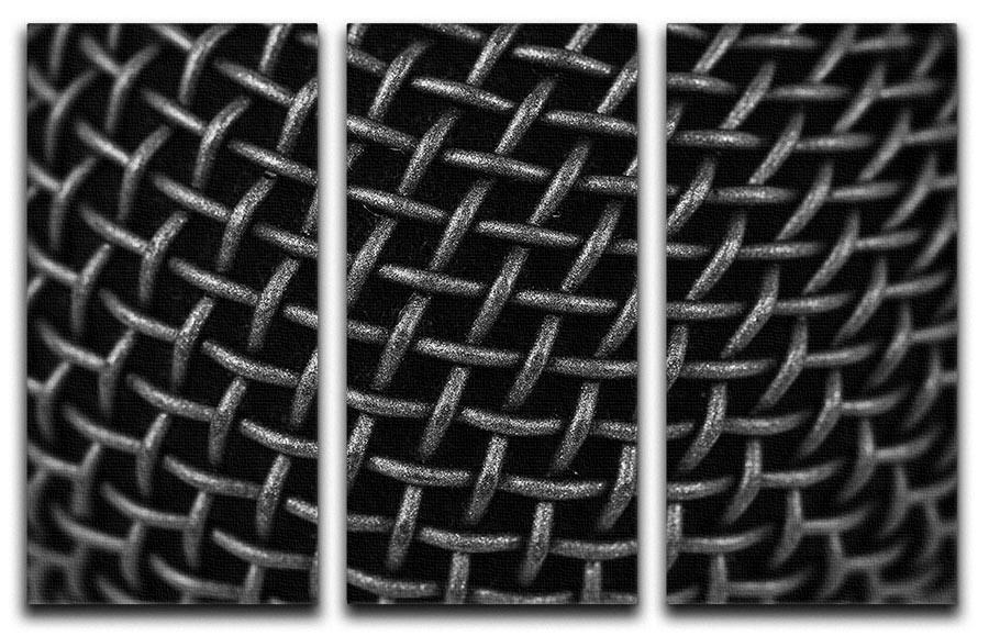 Metal Grid 3 Split Panel Canvas Print - Canvas Art Rocks - 1