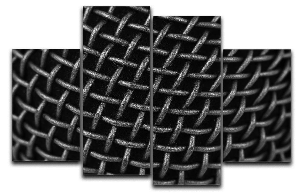 Metal Grid 4 Split Panel Canvas  - Canvas Art Rocks - 1
