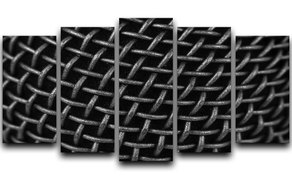 Metal Grid 5 Split Panel Canvas  - Canvas Art Rocks - 1