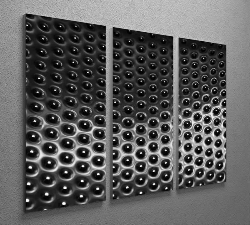Metal Rivets 3 Split Panel Canvas Print - Canvas Art Rocks - 2