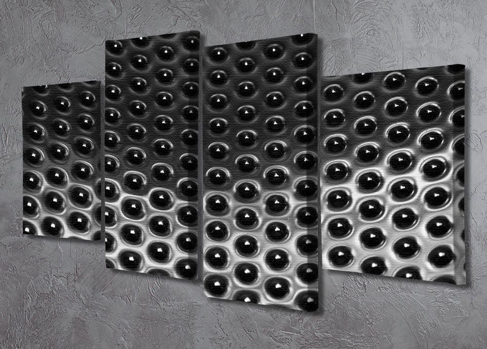 Metal Rivets 4 Split Panel Canvas - Canvas Art Rocks - 2