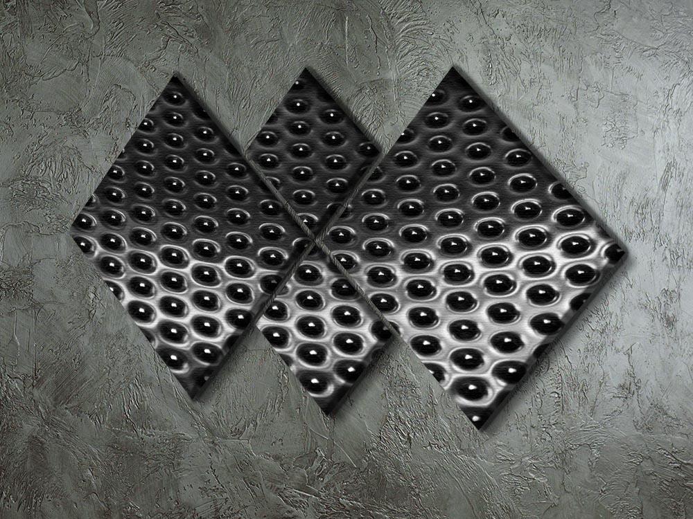 Metal Rivets 4 Square Multi Panel Canvas - Canvas Art Rocks - 2