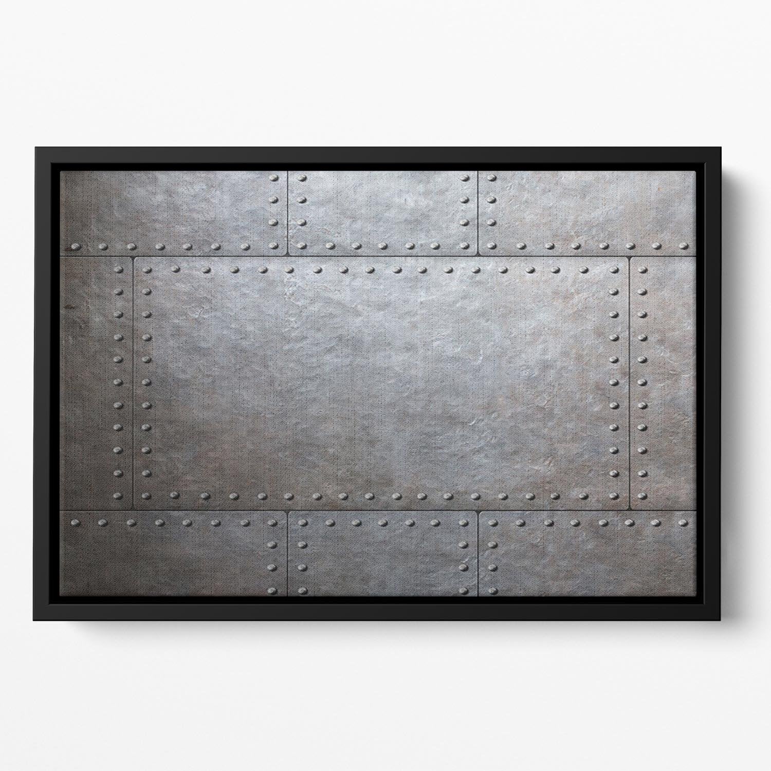 Metal armor plates Floating Framed Canvas - Canvas Art Rocks - 2