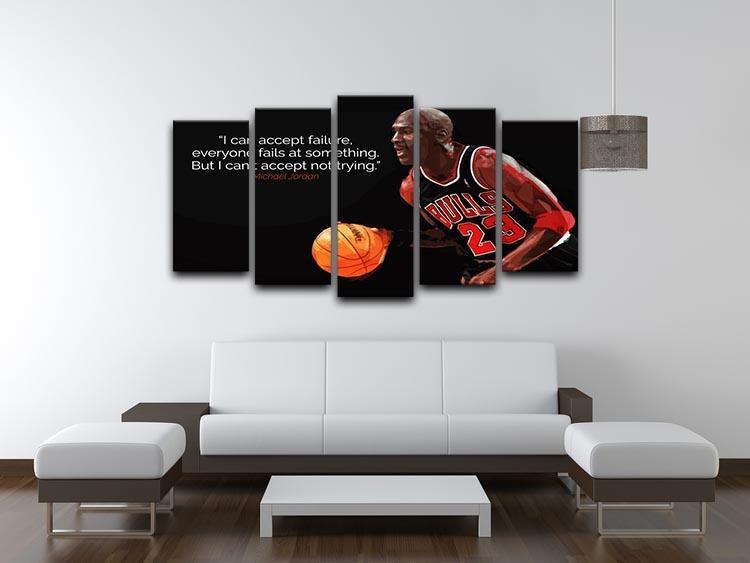 Michael Jordan Accept failure 5 Split Panel Canvas - Canvas Art Rocks - 3