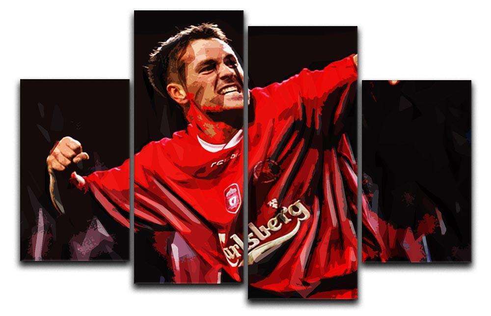 Michael Owen Liverpool 4 Split Panel Canvas  - Canvas Art Rocks - 1