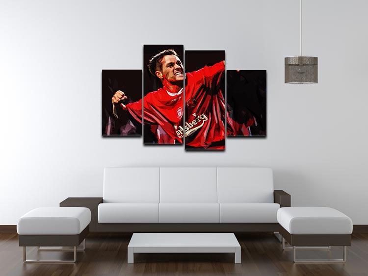 Michael Owen Liverpool 4 Split Panel Canvas - Canvas Art Rocks - 3