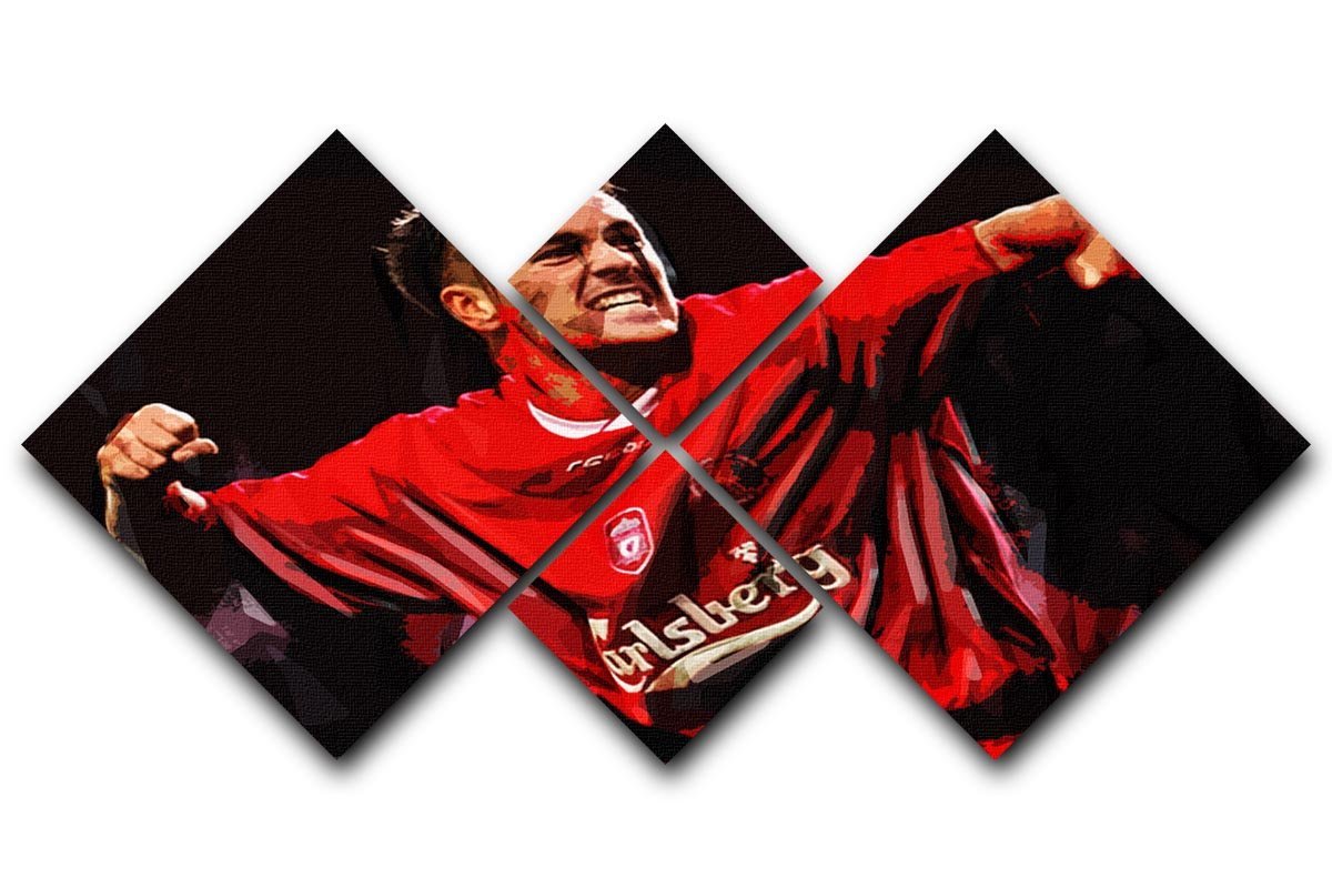 Michael Owen Liverpool 4 Square Multi Panel Canvas  - Canvas Art Rocks - 1
