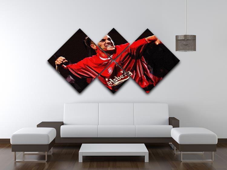 Michael Owen Liverpool 4 Square Multi Panel Canvas - Canvas Art Rocks - 3