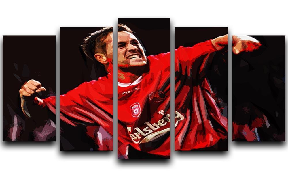 Michael Owen Liverpool 5 Split Panel Canvas  - Canvas Art Rocks - 1