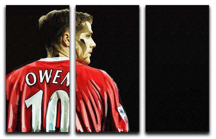 Michael Owen Liverpool Back 3 Split Panel Canvas Print - Canvas Art Rocks - 1