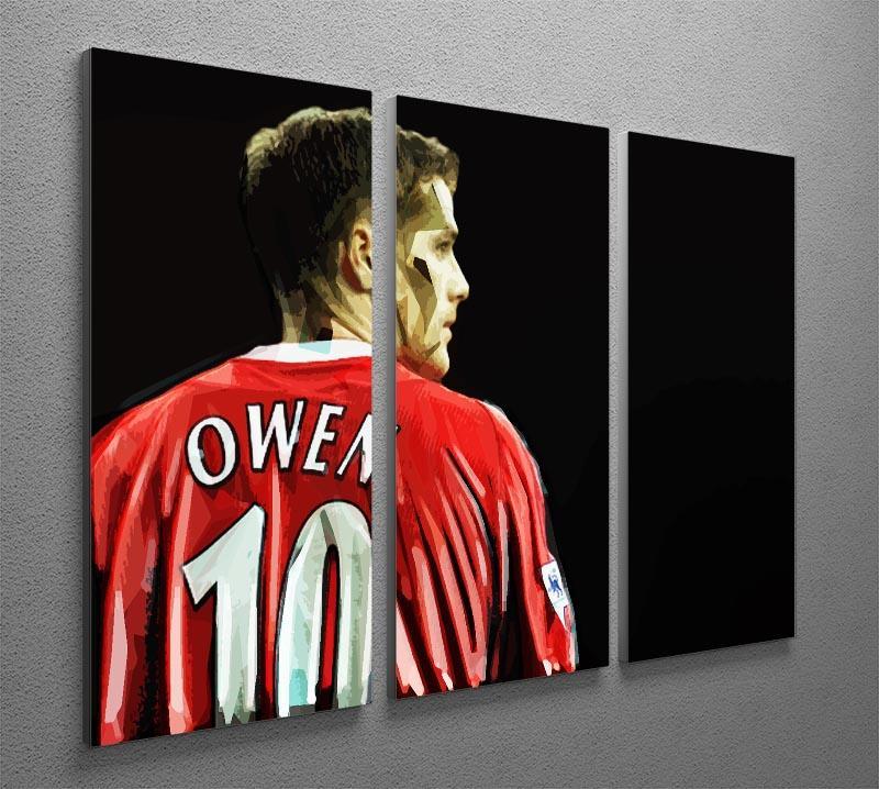 Michael Owen Liverpool Back 3 Split Panel Canvas Print - Canvas Art Rocks - 2
