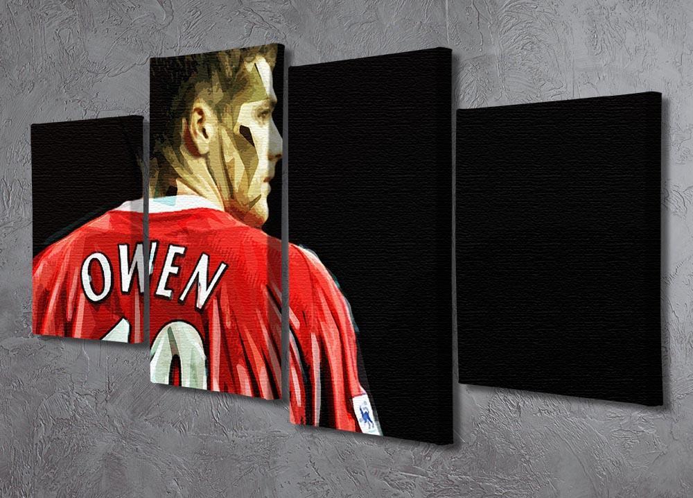 Michael Owen Liverpool Back 4 Split Panel Canvas - Canvas Art Rocks - 2