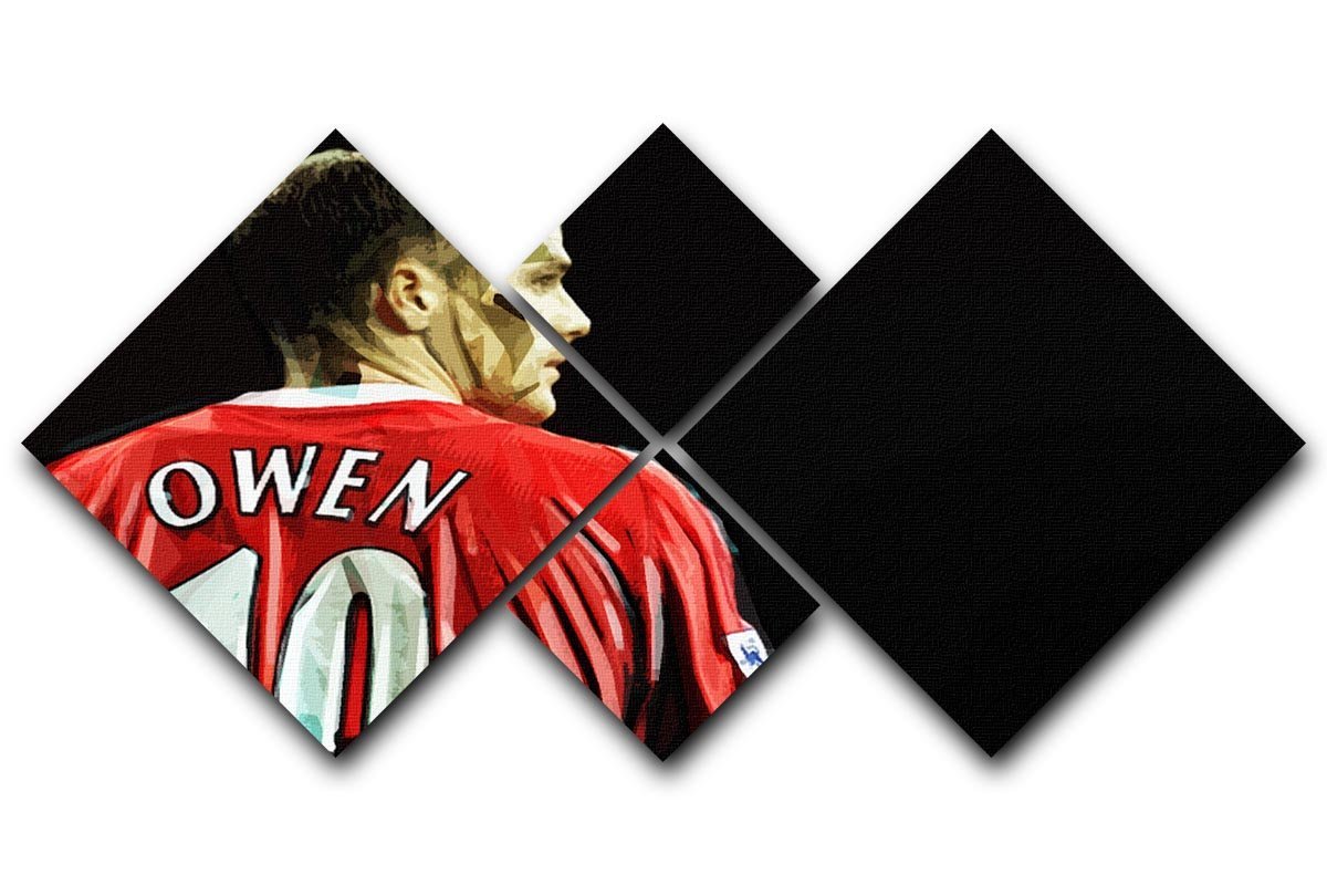 Michael Owen Liverpool Back 4 Square Multi Panel Canvas  - Canvas Art Rocks - 1