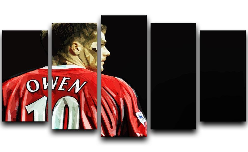 Michael Owen Liverpool Back 5 Split Panel Canvas  - Canvas Art Rocks - 1