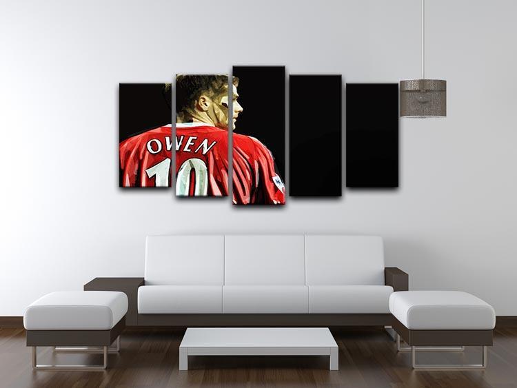 Michael Owen Liverpool Back 5 Split Panel Canvas - Canvas Art Rocks - 3