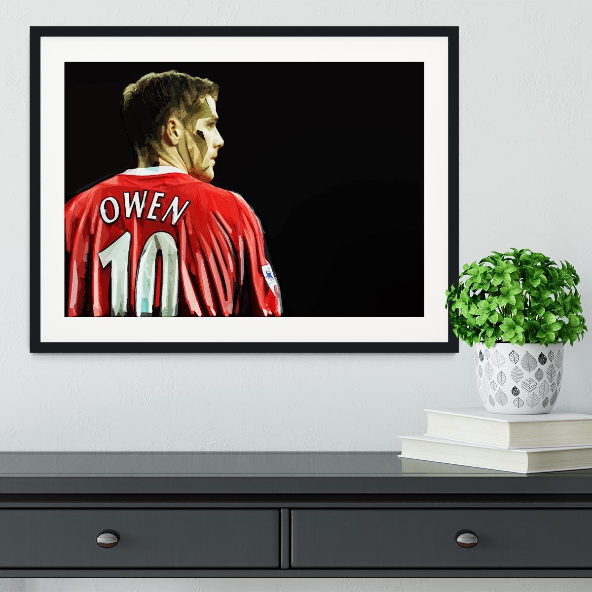 Michael Owen Liverpool Back Framed Print - Canvas Art Rocks - 1