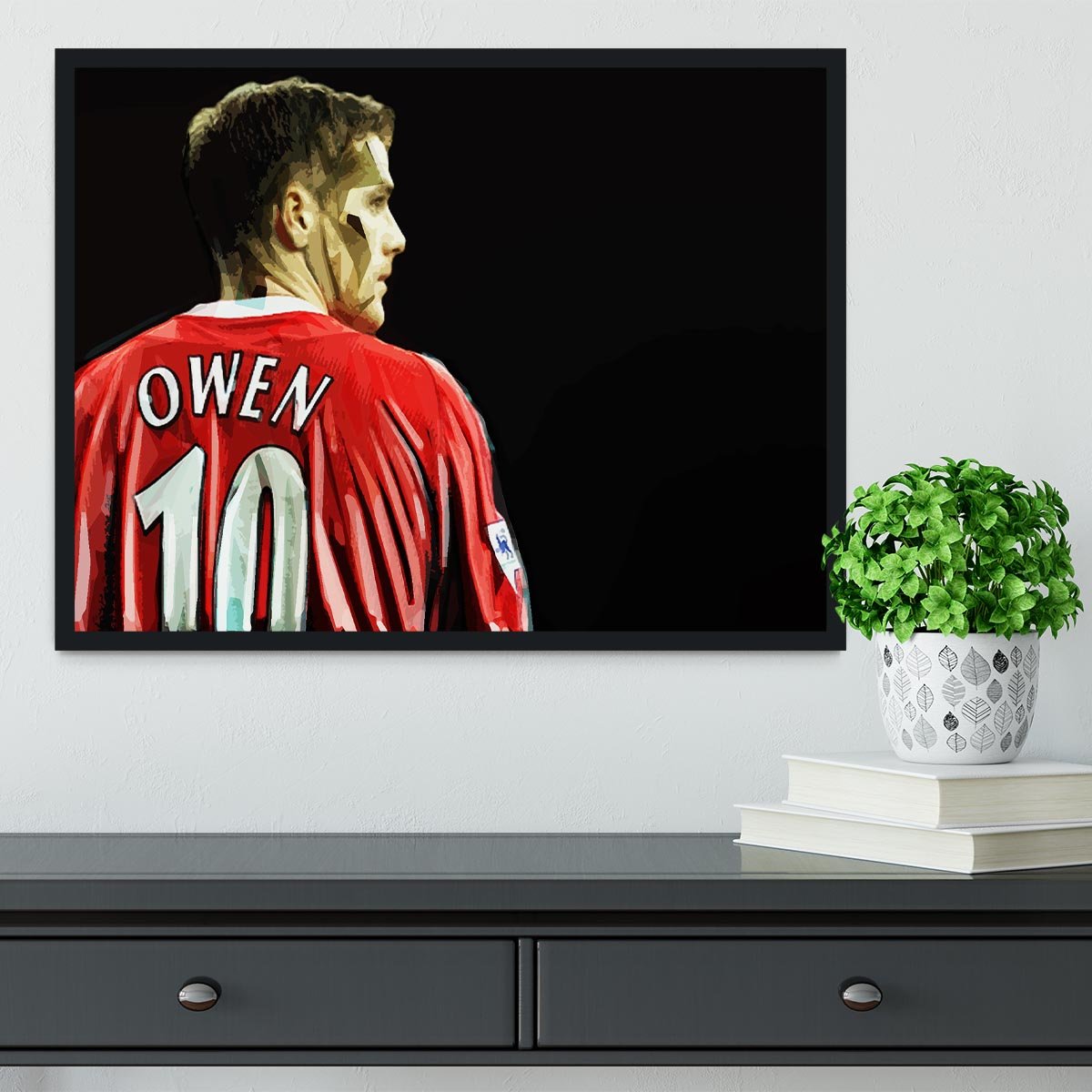 Michael Owen Liverpool Back Framed Print - Canvas Art Rocks - 2