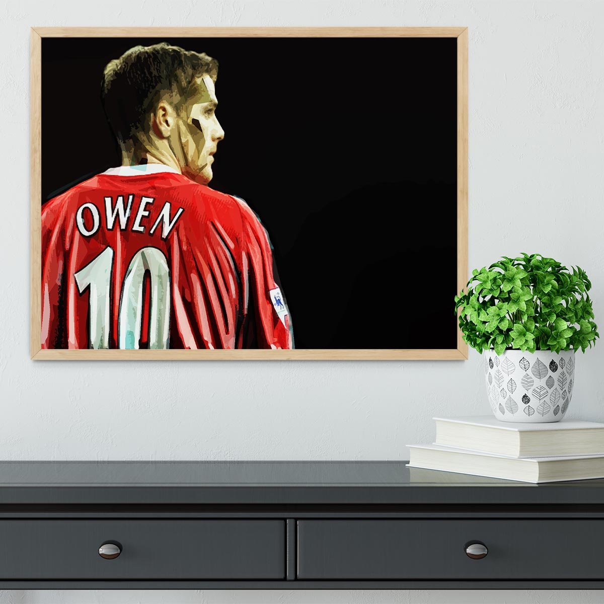 Michael Owen Liverpool Back Framed Print - Canvas Art Rocks - 4