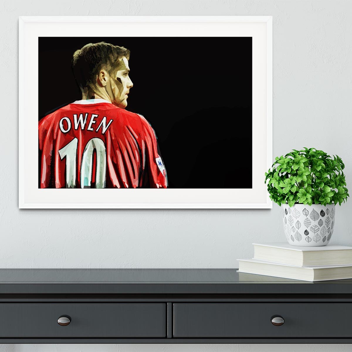 Michael Owen Liverpool Back Framed Print - Canvas Art Rocks - 5