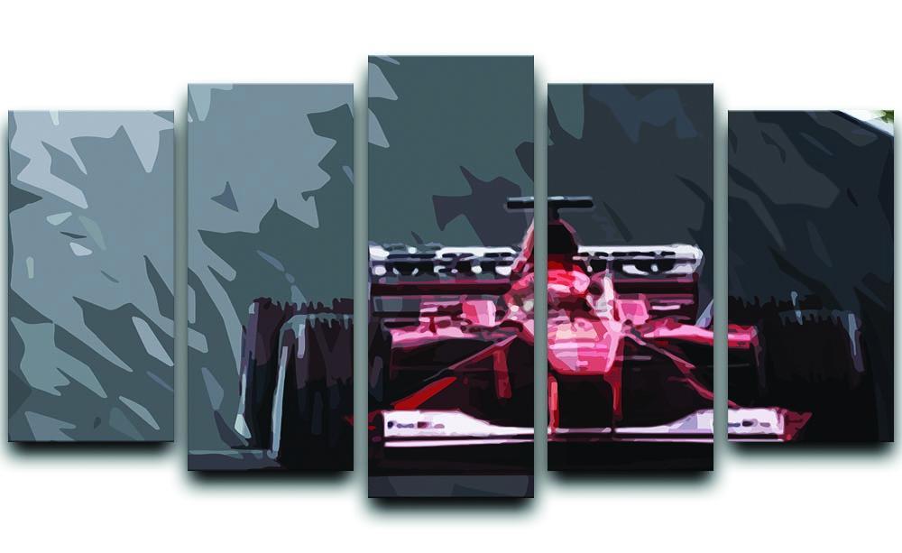 Michael Schumacher Formula 1 5 Split Panel Canvas  - Canvas Art Rocks - 1