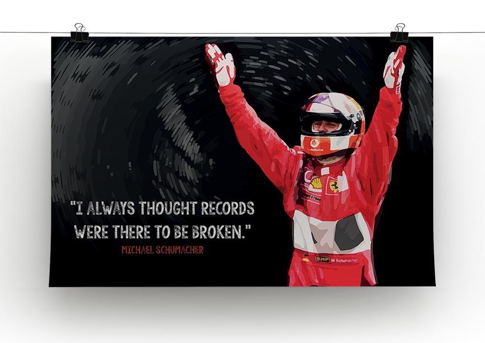 Michael Schumacher Records Canvas Print or Poster - Canvas Art Rocks - 2