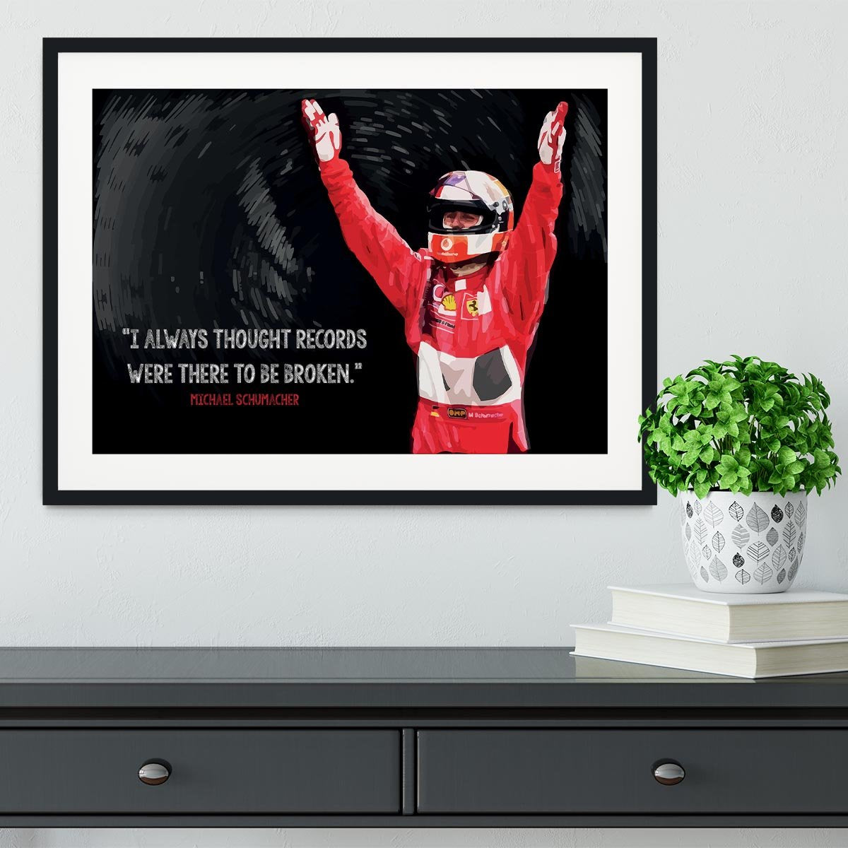Michael Schumacher Records Framed Print - Canvas Art Rocks - 1