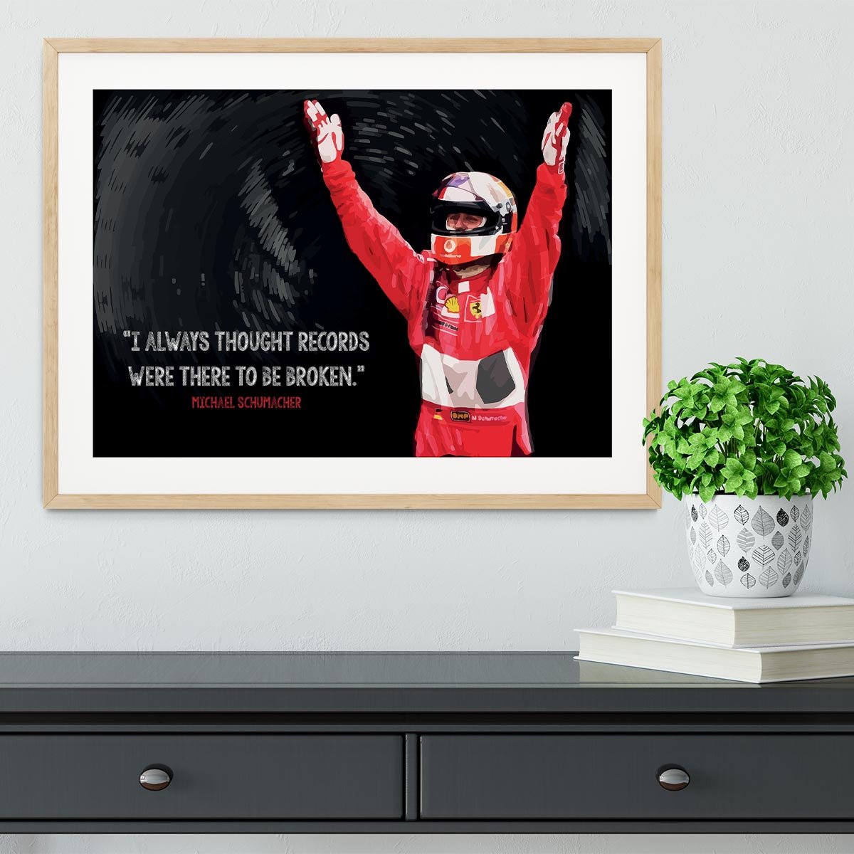 Michael Schumacher Records Framed Print - Canvas Art Rocks - 3